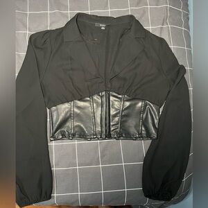 BLACK CORSET LONG SLEEVE ✨